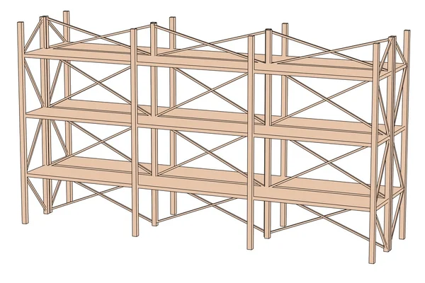 Kreslený obrázek skladování regal — Stock fotografie