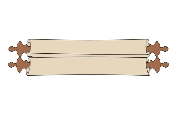 纸卷轴的卡通形象 — 图库照片