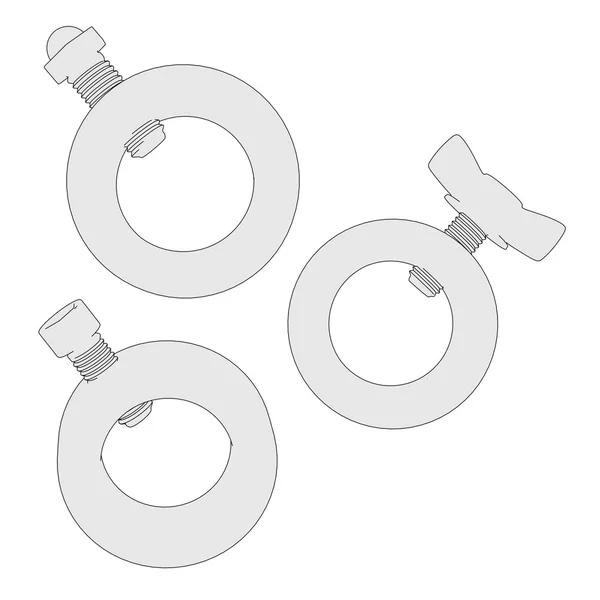 Cartoon image of thumb screw — Stock Photo, Image