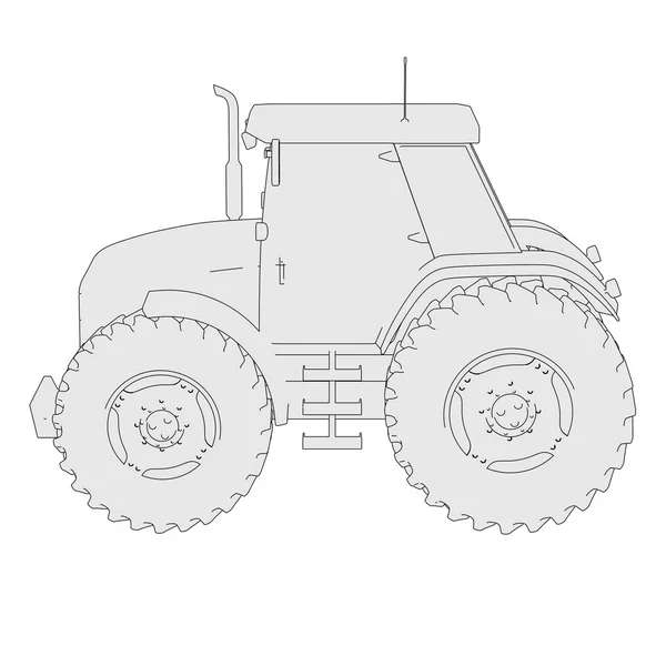 Imagen de dibujos animados del vehículo tractor — Foto de Stock