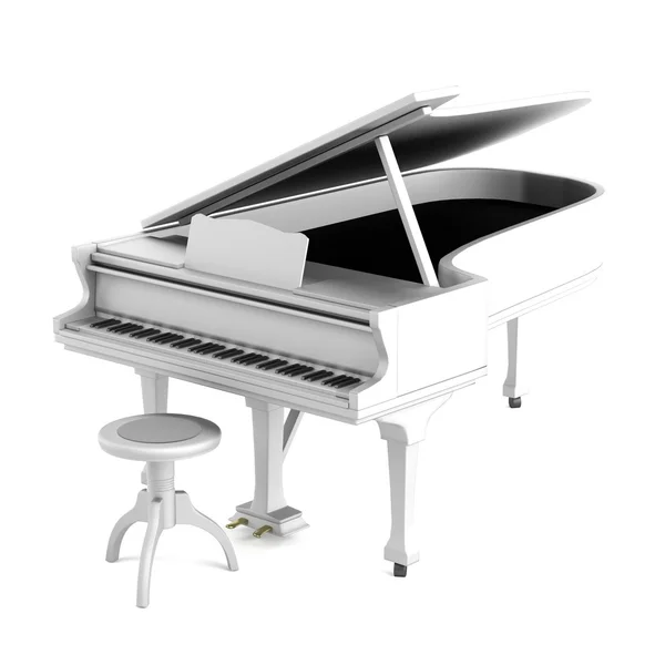 Realistische 3D-Darstellung des Klaviers — Stockfoto
