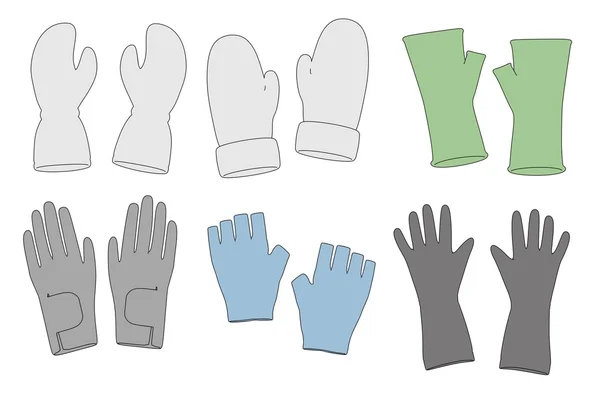 Image de bande dessinée de gants d'hiver — Photo