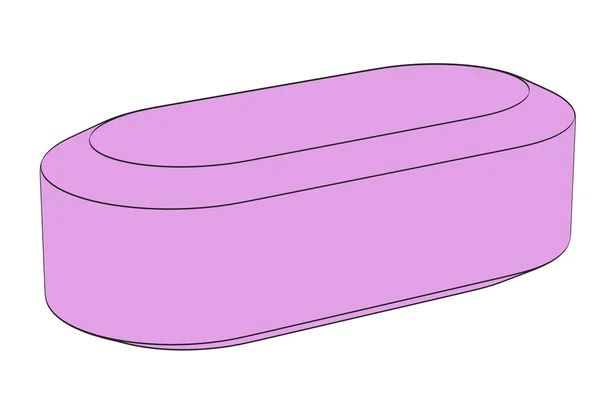 Cartoon image of pill - medicine — Stock Photo, Image