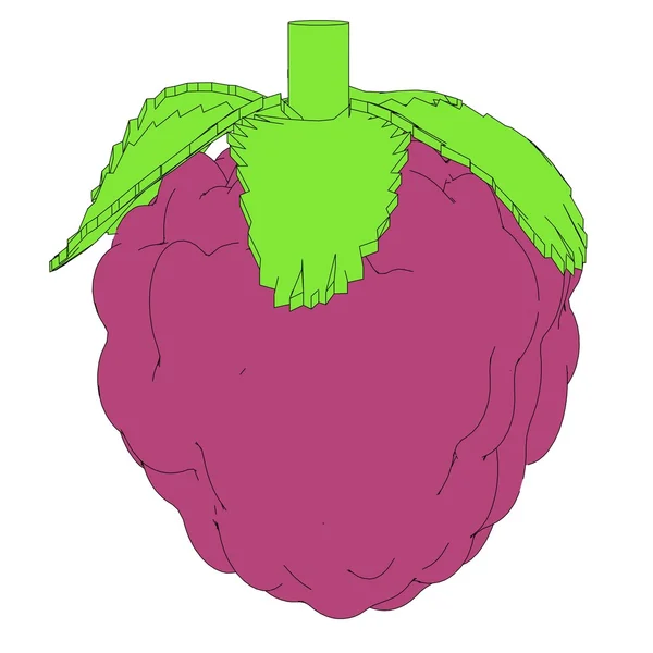 Cartoon image raspberry fruit — Stock Photo, Image