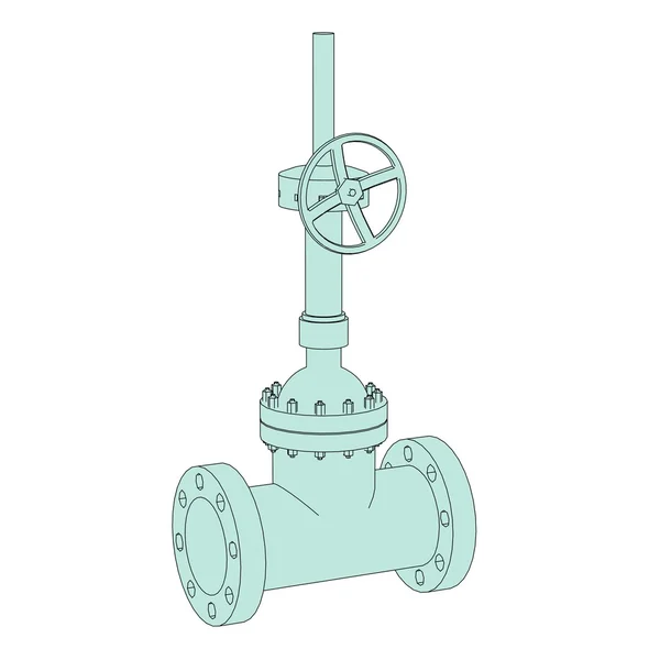 Cartoon image of industrial valve — Stock Photo, Image