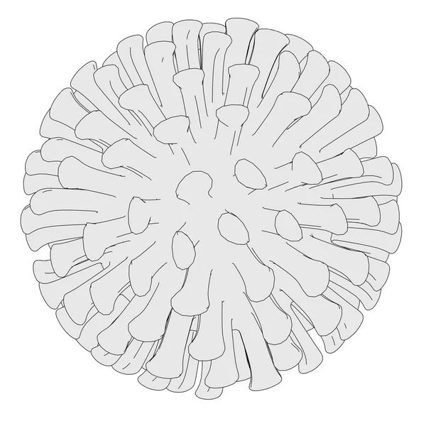 Karikaturbild der Viruszelle — Stockfoto