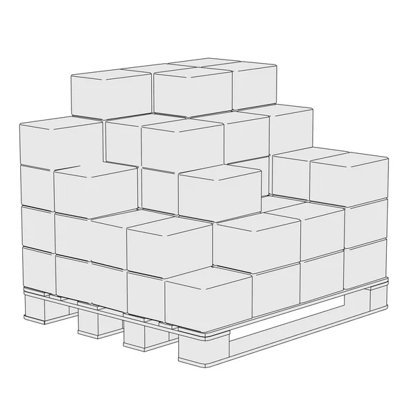 Cartoon image of warehouse material — Stock Photo, Image