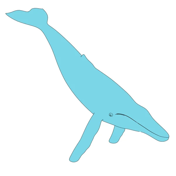 Imagen de dibujos animados del animal ballena — Foto de Stock