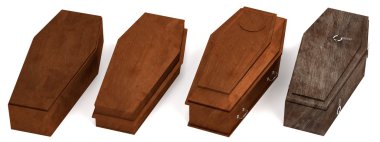 gerçekçi 3d render tabutları
