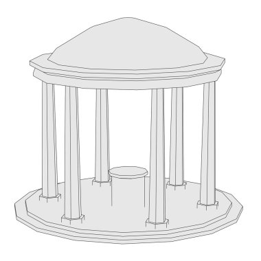 karikatür resim tapınak Binası