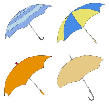 karikatür resim şemsiye (yağmur koruması)