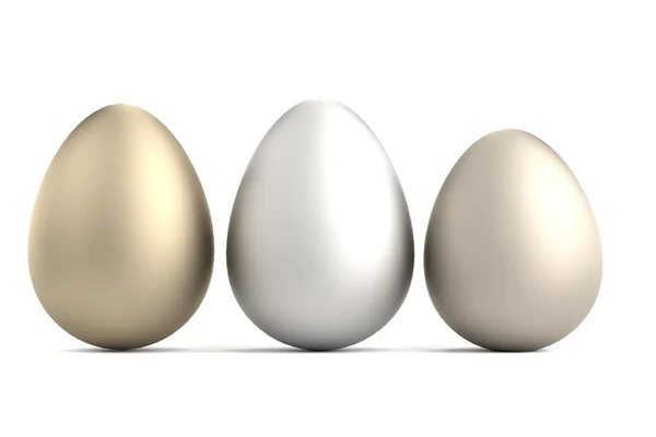 Realistische 3D-Darstellung von Eiern — Stockfoto