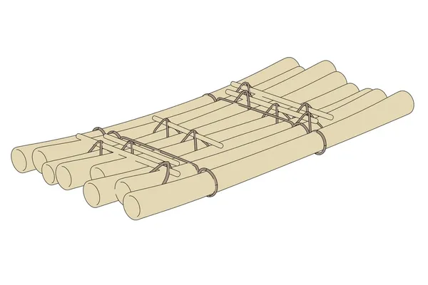 물 뗏목의 만화 이미지 — 스톡 사진