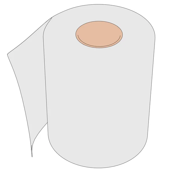 Kreslený obrázek toaletního papíru — Stock fotografie