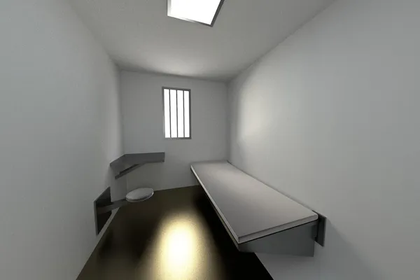 Realistic 3d render of prison cell — Stock Photo, Image