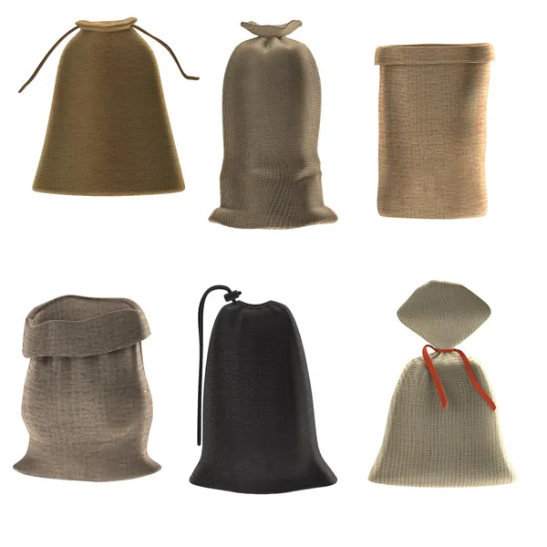 Realistic 3d render of sacks — Stock Photo, Image