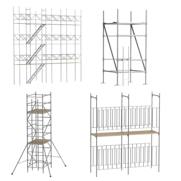Realistic 3d render of scaffolings — Stock Photo, Image