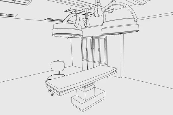 수술 방의 만화 이미지 — 스톡 사진