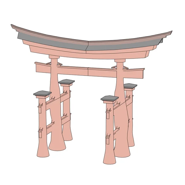 Imagen de dibujos animados de torii gate — Foto de Stock