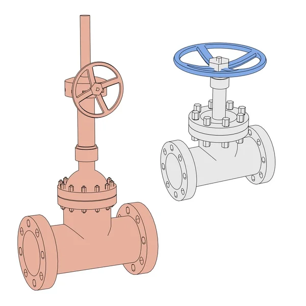 Cartoon image of industrial valve — Stock Photo, Image