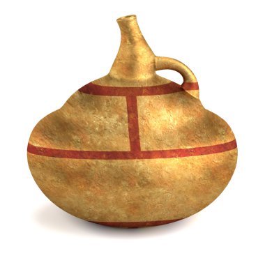 gerçekçi 3d render eski vazo