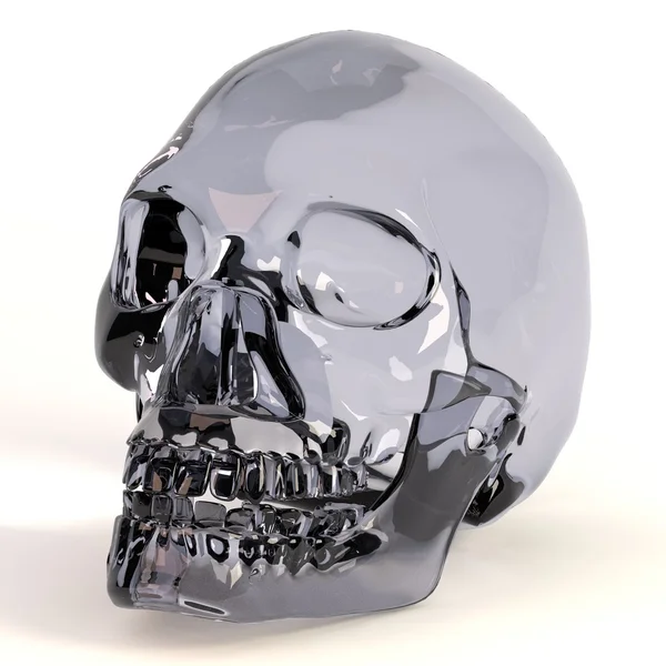 Renderização 3D realista de crânio de cristal — Fotografia de Stock