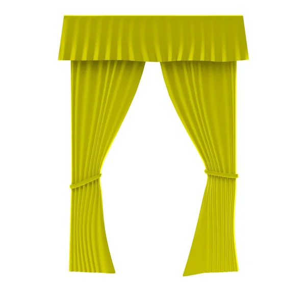 Realistic 3d render of curtain — Stock Photo, Image