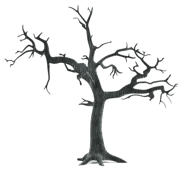 Realistic 3d render of dead tree — Stock Photo, Image