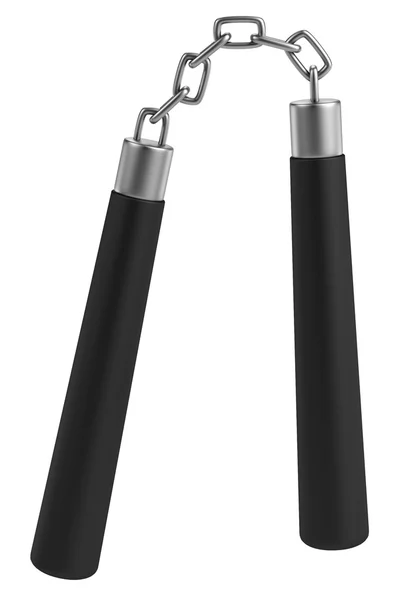 Realistic 3d render of nunchaku — Stock Photo, Image