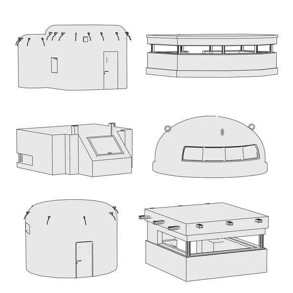 Image de dessin animé de bunkers militaires — Photographie 3drenderings