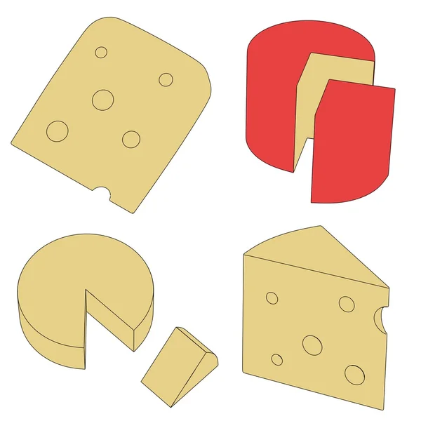 Cartoon-Bild von 2d-Käse — Stockfoto