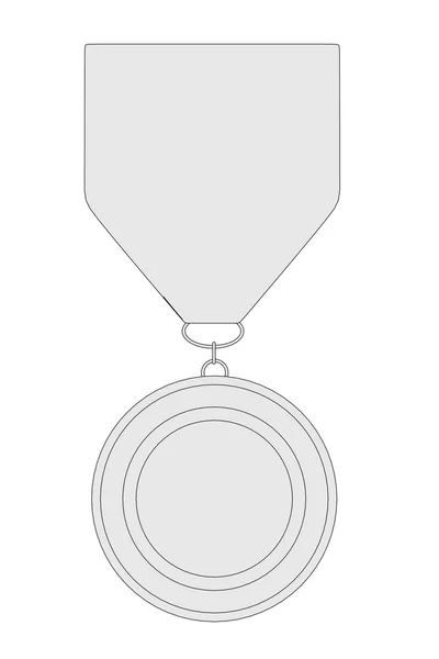 Image de bande dessinée de la médaille pour le gagnant — Photo
