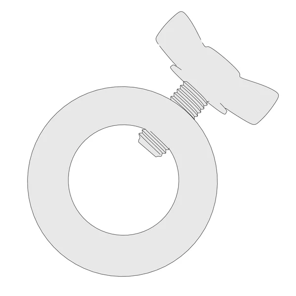 Cartoon image of thumb screw — Stock Photo, Image