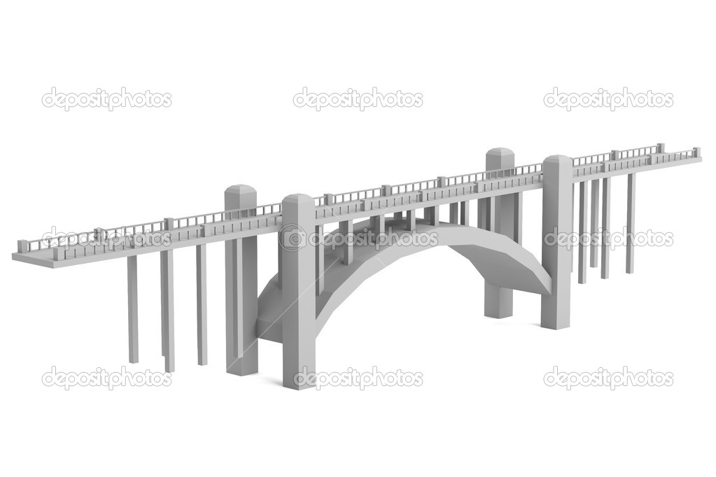 Realistic 3d render of bridge