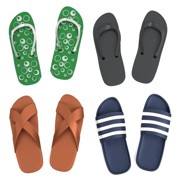 Realistic 3d render of sandals — Stock Photo, Image