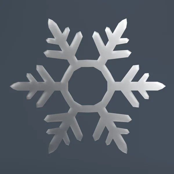 Realistyczne renderowanie 3d Snowflake — Zdjęcie stockowe