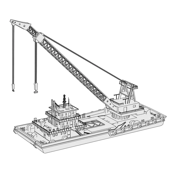 Image of floating crane — Stock Photo, Image