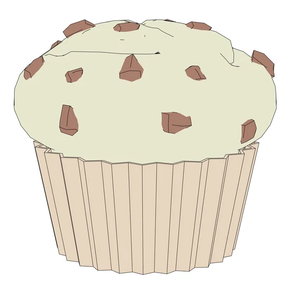 Image de bande dessinée de nourriture muffin — Photo