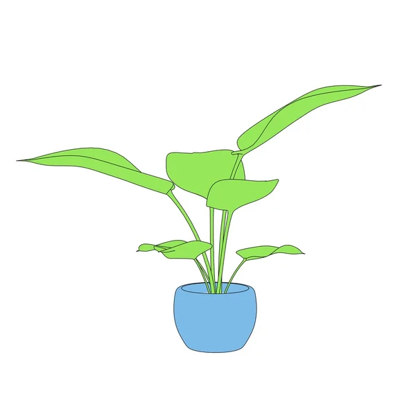 Image de dessin animé de la plante en pot — Photo