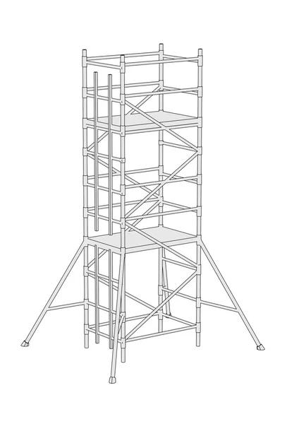 Cartoon image of scaffolding for building — Stock Photo, Image