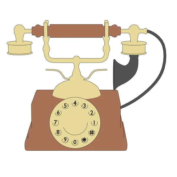 Cartoon afbeelding van oude telefoon — Stockfoto