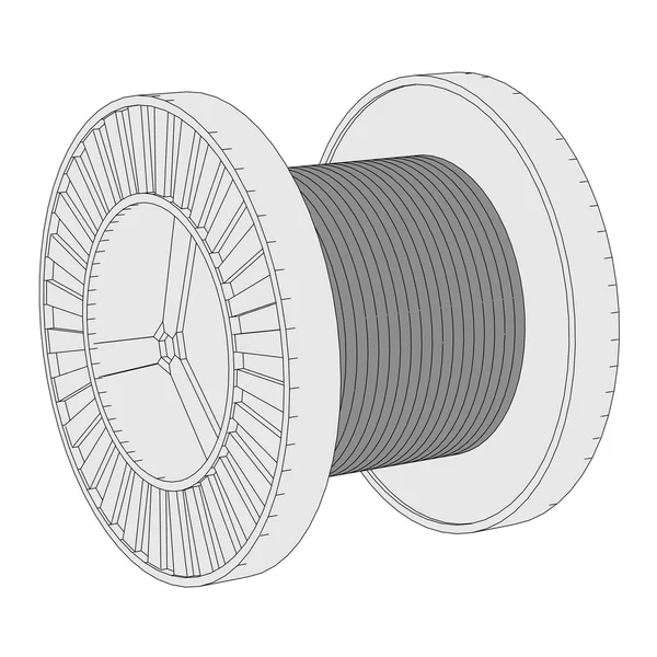 Cartoon image of wire spool — Stock Photo, Image
