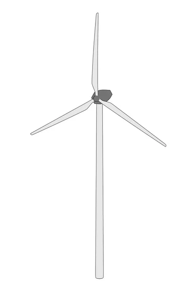 Kreslený obrázek větrné turbíny — Stock fotografie
