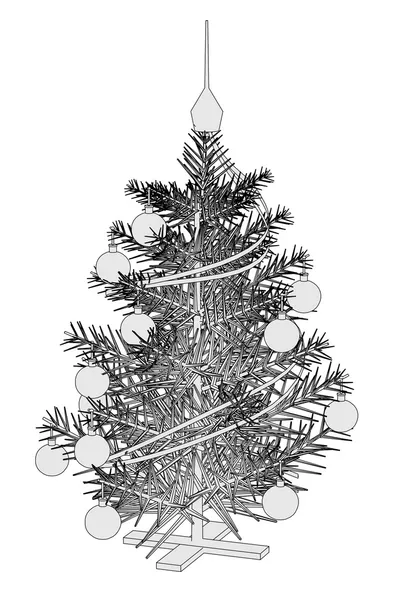 Kreslený obrázek xmas Tree — Stock fotografie