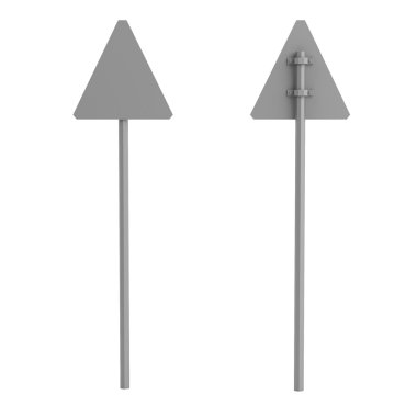 trafik işareti gerçekçi 3d render