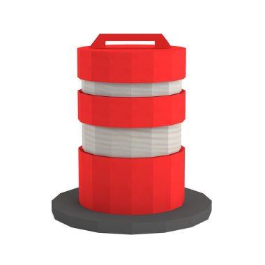 trafik bariyeri gerçekçi 3d render