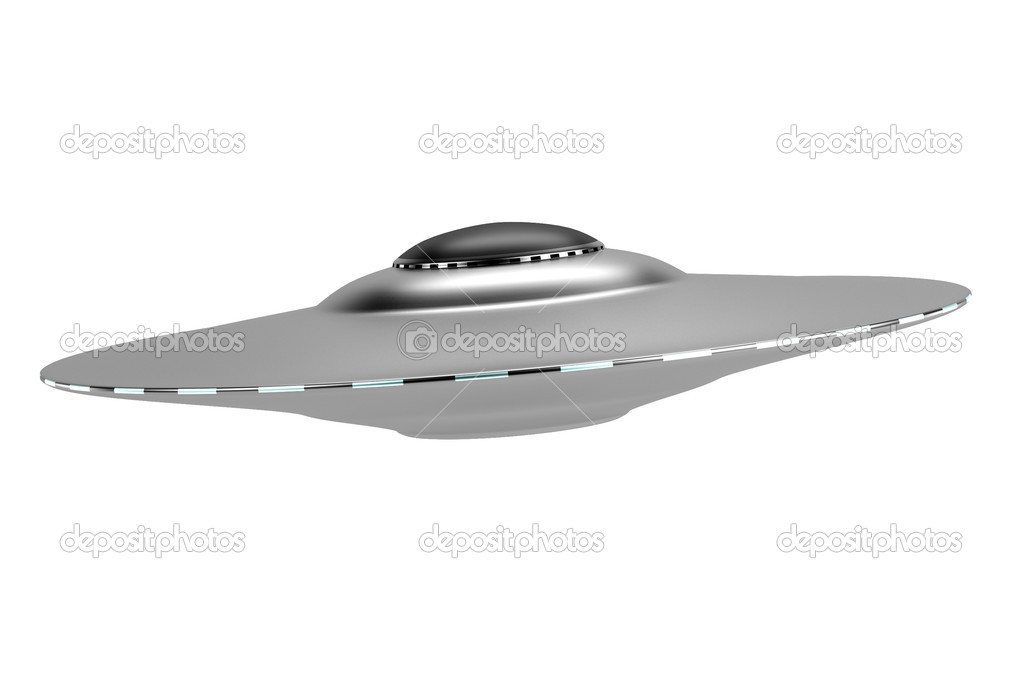 Realistic 3d render of UFO