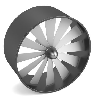 gerçekçi 3d render büyük fan