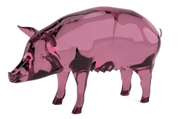 Realistic 3d render of pig statue — Stock Photo, Image