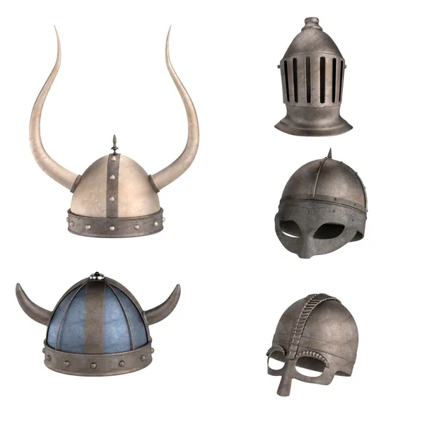 Realistic 3d render of helmets — Stock Photo, Image